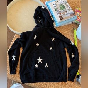 Chinti & Parker Cashmere Hoodie with White Stars